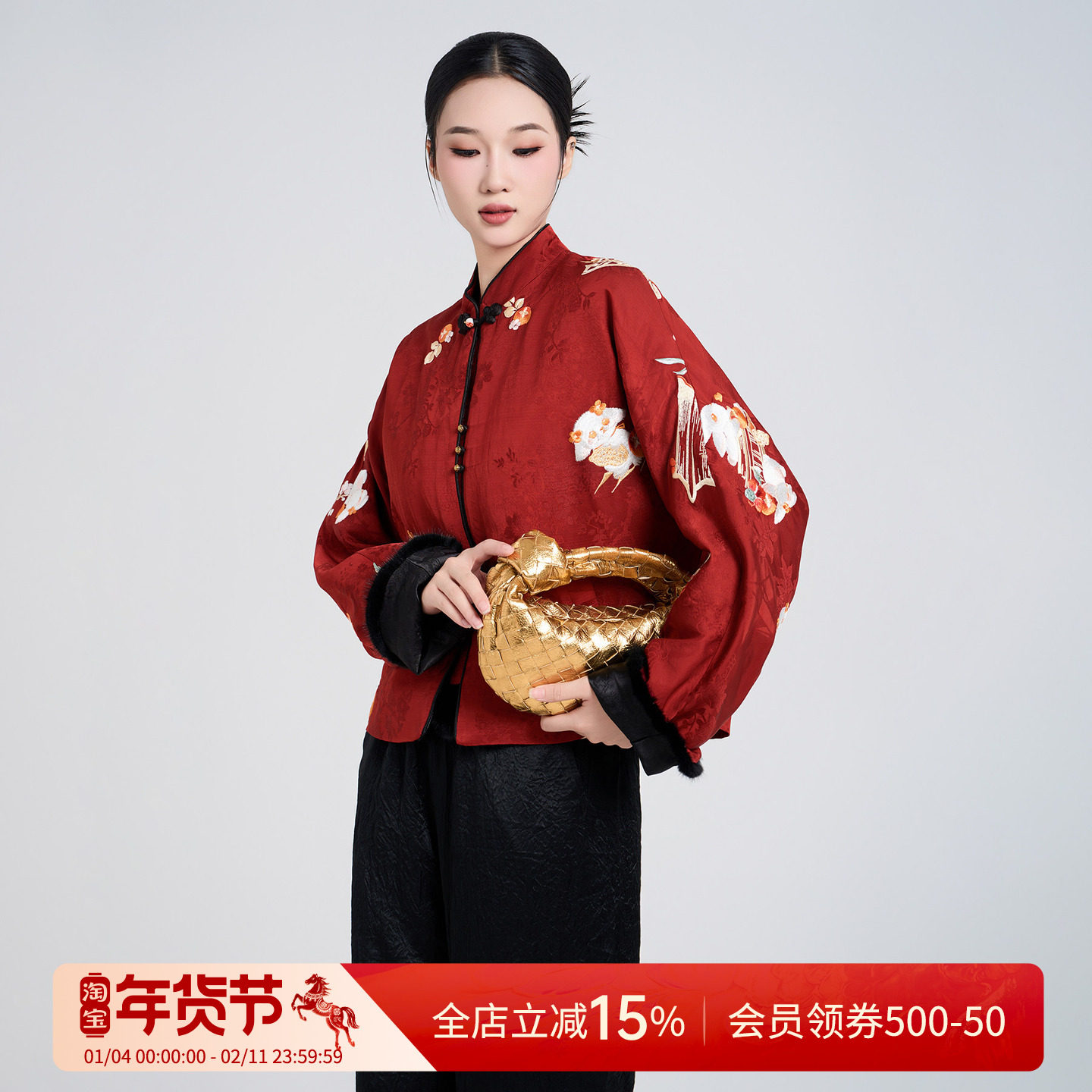 曼加塔【小福兔】2025春季穿搭波嬉新中式女装女装水貂毛拼接棉服,女装/女士精品,棉衣/棉服,淘宝优惠券,粉丝福利购,淘宝优惠卷