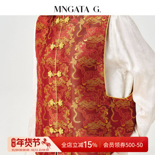 宫小妍【虎镇五毒】织金桑蚕丝三重纬新中式马甲6010802