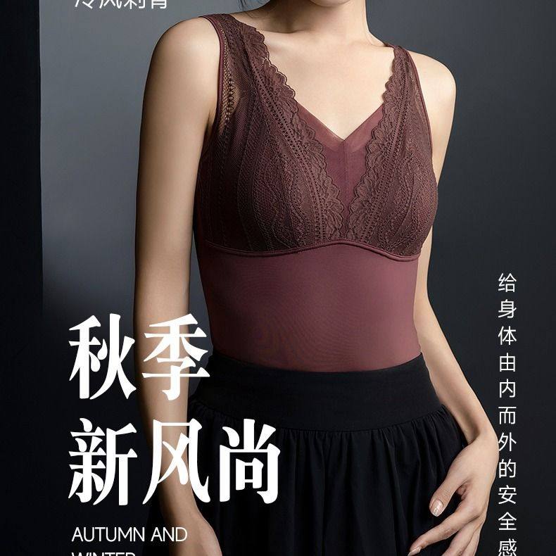 8863蕾丝花边带胸垫女固定杯背心免穿内衣显瘦打底上衣保暖背心秋,女士内衣/男士内衣/家居服,保暖背心,淘宝优惠券,粉丝福利购,淘宝优惠卷
