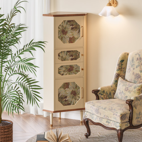 谷及角柜法式复古三角柜储物柜