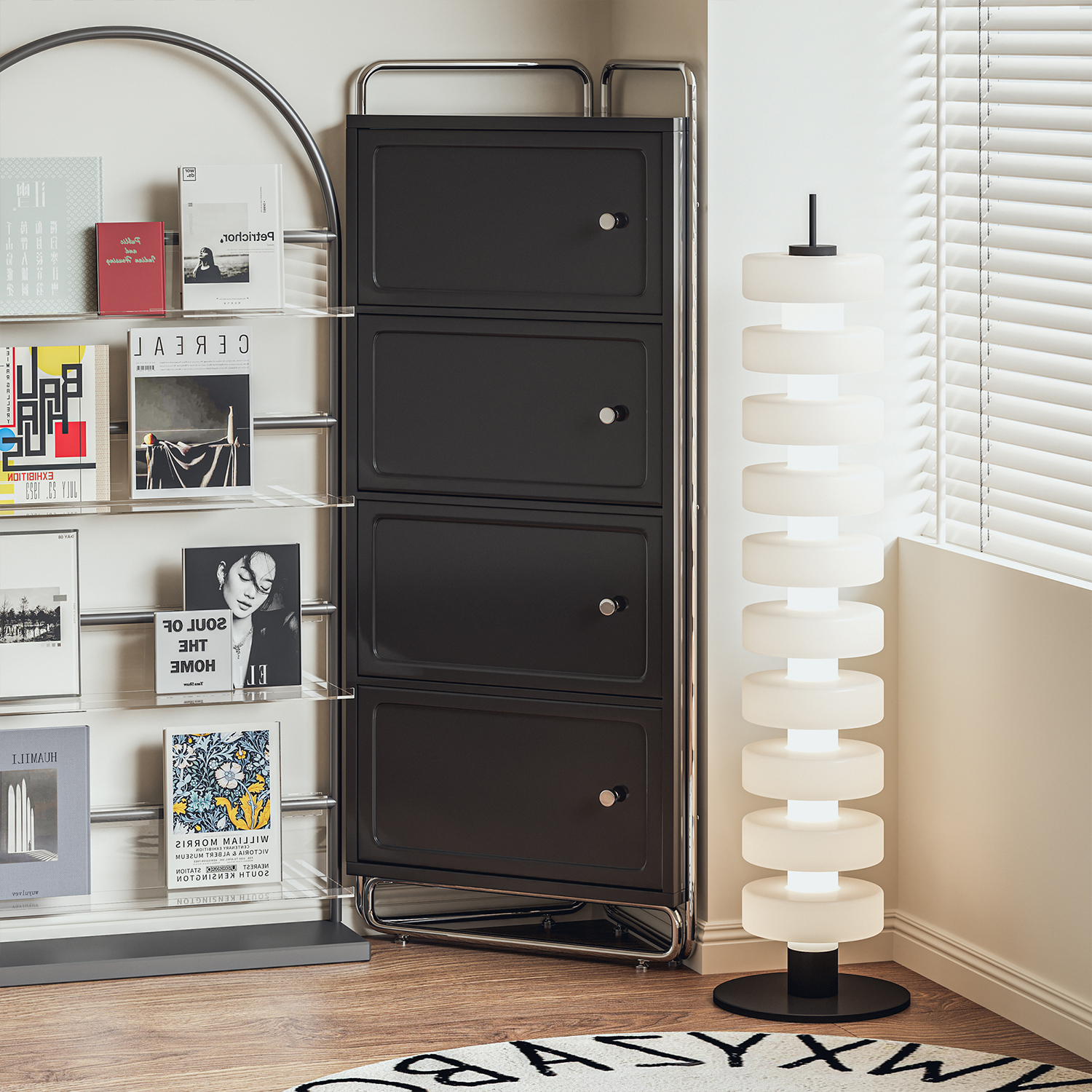 谷及角柜实木简约储物柜柜子