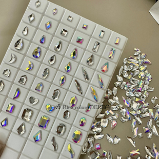 精品一比一复刻华子烫金平底异形钻 美甲钻服饰DIY饰品舞蹈服烫钻