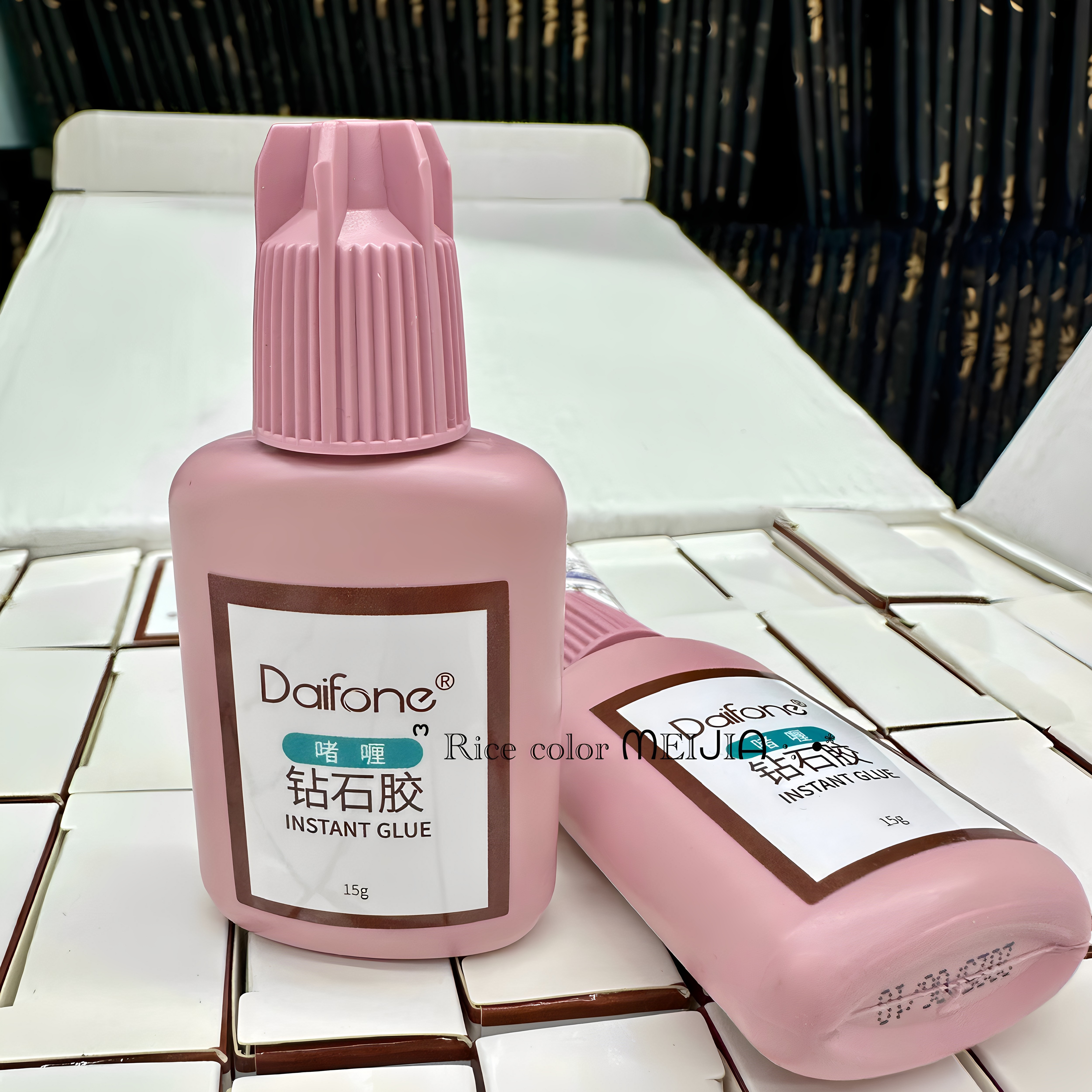 美甲多功能甲片/钻石/填缝三合一胶水 强黏度速干台湾胶平底钻胶