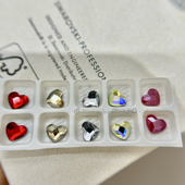 正品 华子奥地利施家钻水晶烫底异型钻网红美甲心形钻2808HF爱心钻