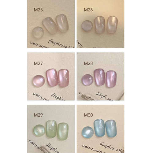 水晶甲油胶冰透色爆闪动感碎钻猫眼光疗高密度铂金勾边拉线美甲胶