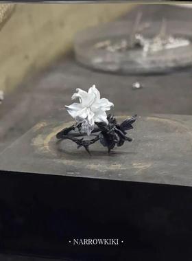 《双相情感障碍》概念设计戒指ins雪山黑白双色曼陀罗精致高级感