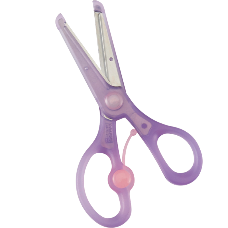 일본 수입 STAD 어린이용  안전 가위 손으로 자르는 종이 둥근 머리 왼손 KUTSUWA