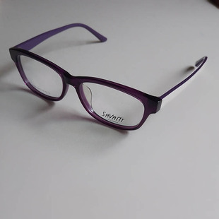 紫框白腿眼镜框女大脸配镜片近视镜防蓝光平光镜沙文板材眼镜架53