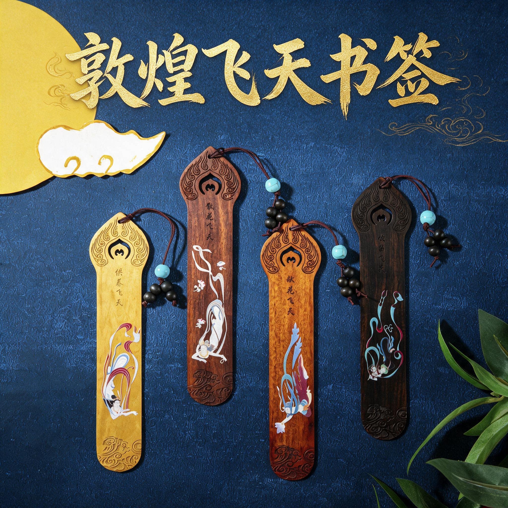 敦煌飞天书签四件套礼盒装