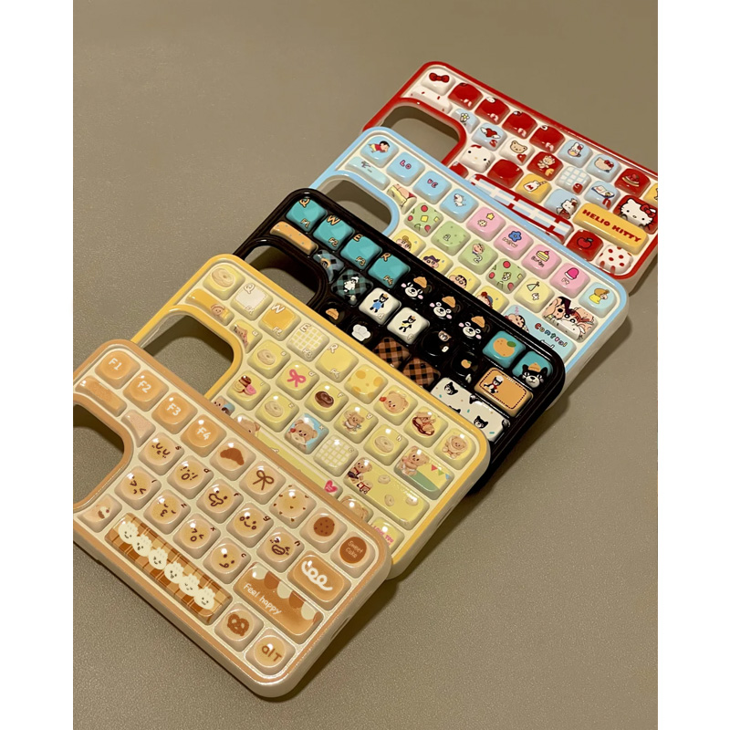 趣味卡通立体键盘适用苹果16promax手机壳iphone14pro新款13创意12可爱11保护套15promax全包防摔15小红书潮