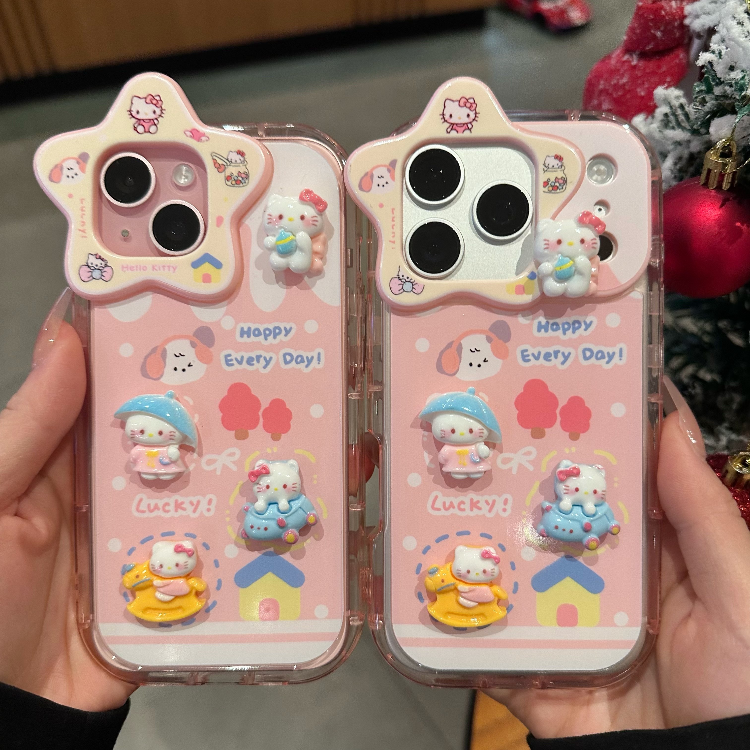 网红公仔适用苹果16promax手机壳iphone15pro可爱14华为mate70少女心新款s30小米17pro荣耀vivoppo13星星镜头