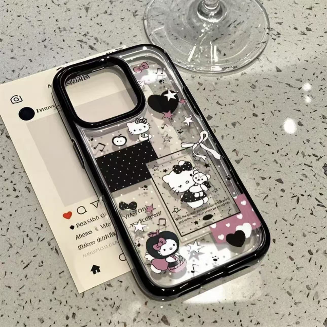 暗黑kt酱适用苹果16promax手机壳iphone14pro新款13卡通12日韩可爱11保护套15promax全包防摔15plus透明软壳