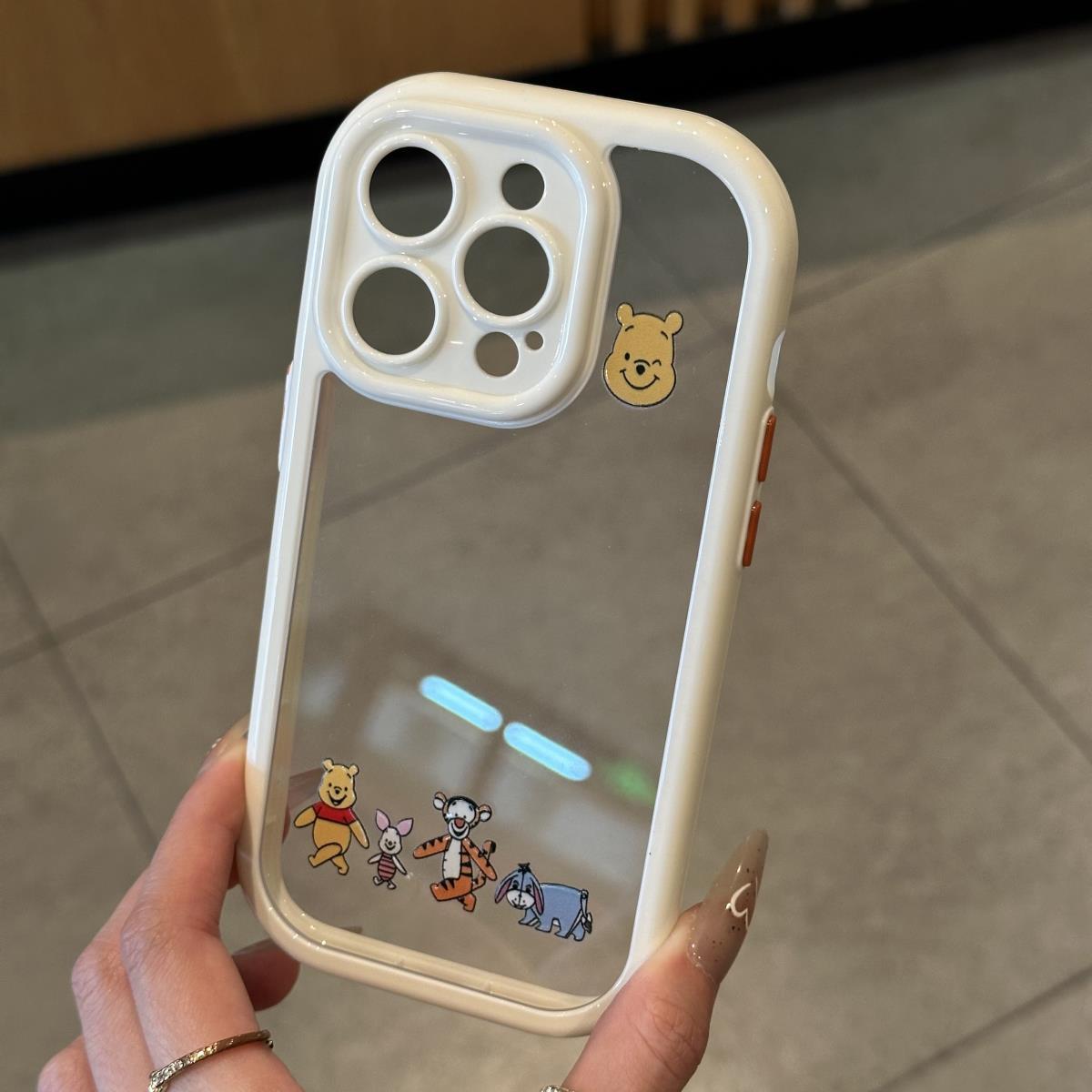 维尼小熊适用iPhone16pro手机壳13苹果15promax奶油壳12华为mate60新款p70卡通vivoppo小米14红米k80荣耀200