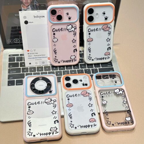 相框猫狗适用苹果16promax手机壳iPhone14卡通mate80华为p90小米17pro少女13荣耀OPPOreno15红米VIVOs50可爱