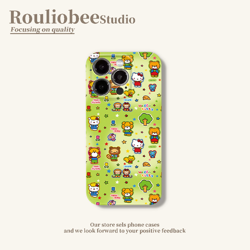 绿色小动物适用苹果16pro手机壳iphone15promax可爱13华为mate60新款p70卡通vivo小米14红米k70荣耀oppo菲林