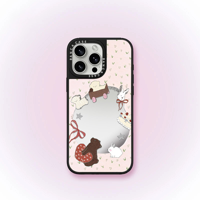 甜心动物适用iPhone16promax手机壳13苹果15可爱12华为p70nova14小米17pro荣耀300潮牌镜面vivoppofindx9红米