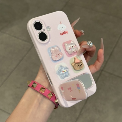 童趣少女心立体公仔菲林手机壳