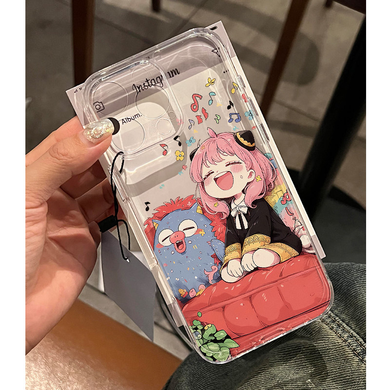 可爱少女心全包超薄插画手机壳