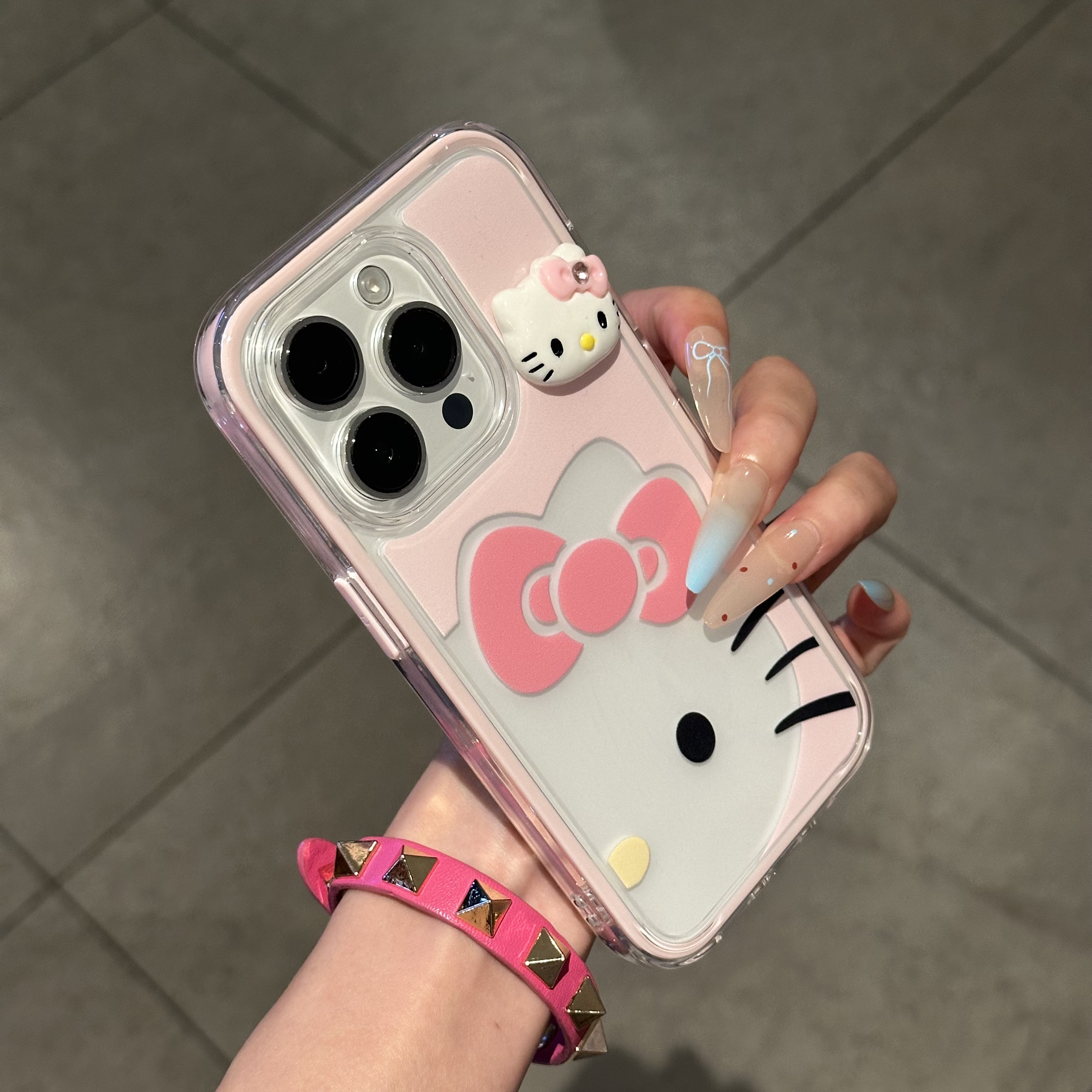 大脸凯蒂猫适用苹果16promax手机壳iPhone15pro简约13/12华为p70新款vivo11小米15红米note14荣耀opporeno14