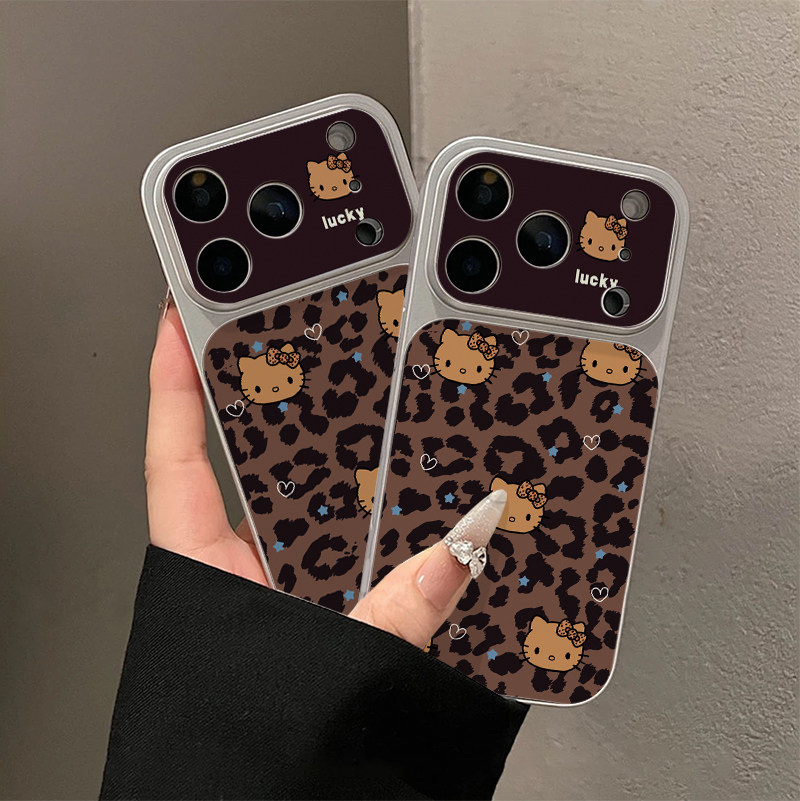 豹纹猫咪适用iPhone17promax手机壳15苹果16华为p80卡通vivo小米17防摔oppofindx9电镀秒变13红米k90荣耀500