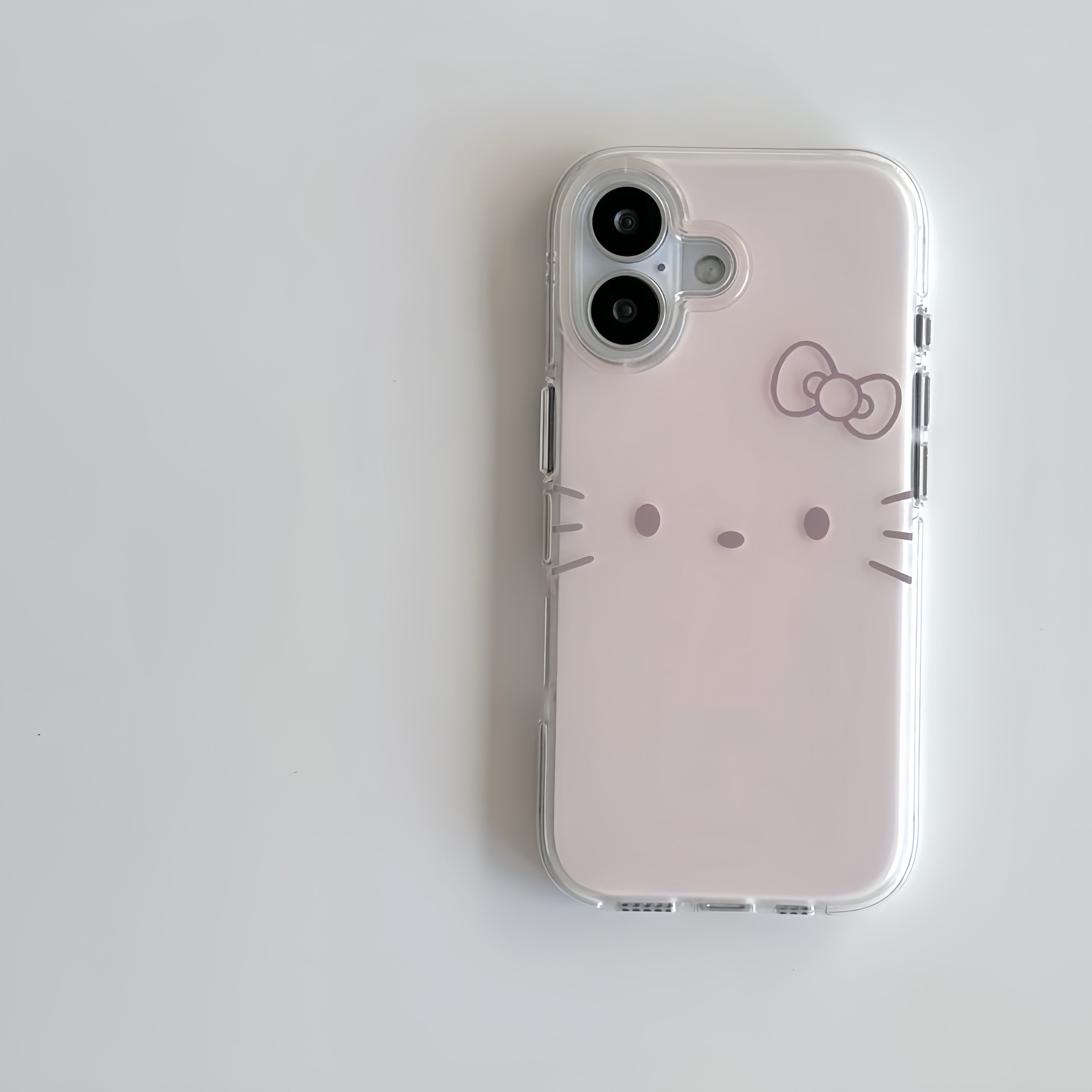 淡粉Kitty猫适用iPhone16pro手机壳苹果15promax创意14女17华为mate60pro新款p70vivo小米15红米k80荣耀oppo