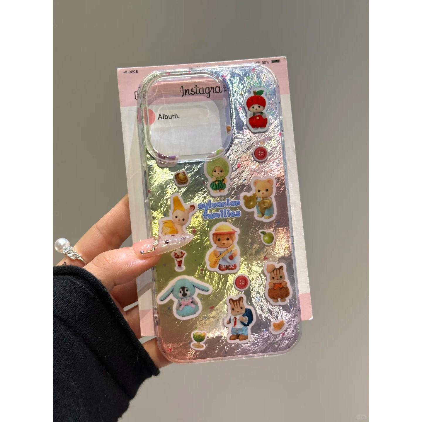 森贝儿插图适用苹果15promax手机壳iphone16pro可爱12华为mate60新款pura70vivo小米14红米note13荣耀oppok70