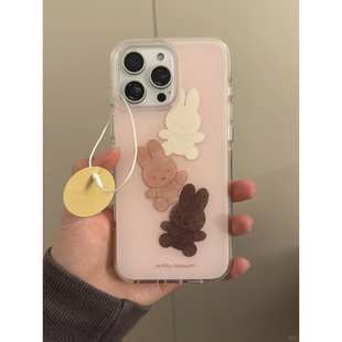 曲奇兔饼适用iPhone16pro手机壳13苹果15promax可爱12女11华为mate60新款 p70卡通vivo小米14红米k70荣耀oppo
