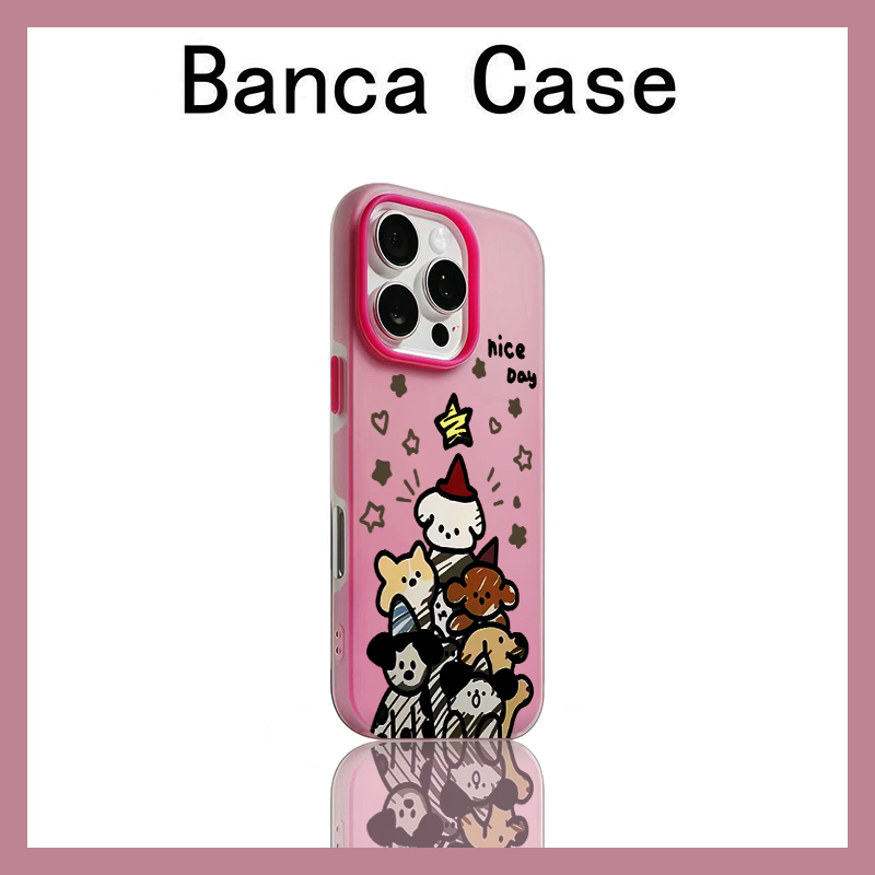 小狗狗圣诞树适用苹果16promax手机壳iphone14pro新款13卡通12日韩可爱11保护套15promax防摔17pro肤感果冻壳