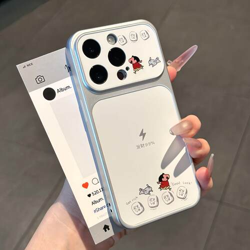 充电状态小新适用iPhone17promax手机壳15苹果16华为mate80卡通vivo小米17pro防摔oppofindx8红米k90荣耀500