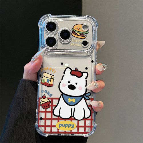 西高地汉堡适用iPhone17promax手机壳15苹果16pro华为mate70新款13小米15荣耀300vivo四角防摔oppo红米note14