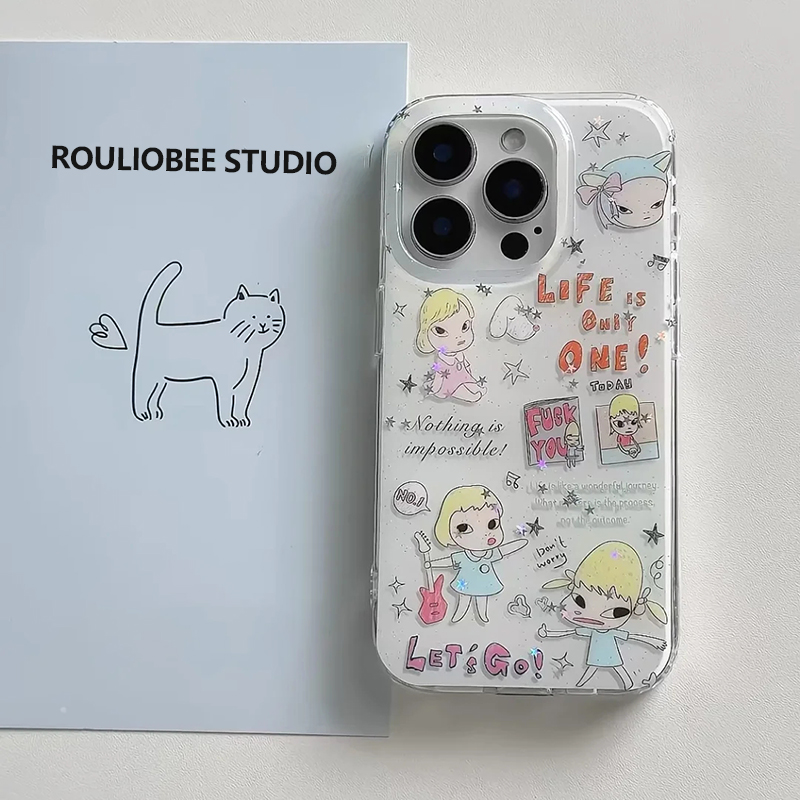 日本动漫卡通插画手机壳防摔