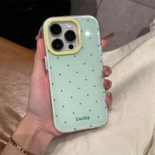 薄荷绿波点适用iPhone16pro手机壳13苹果15promax韩系12 p70小众vivo小米14红米k70荣耀oppo 11华为mate60新款