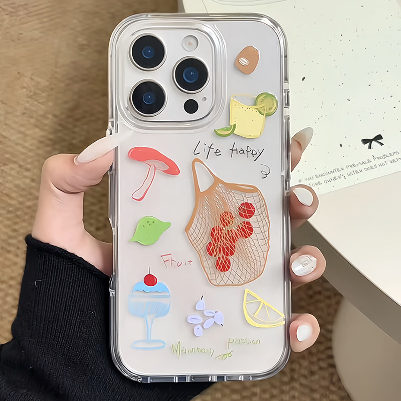 时尚创意水果涂鸦袋子手机壳