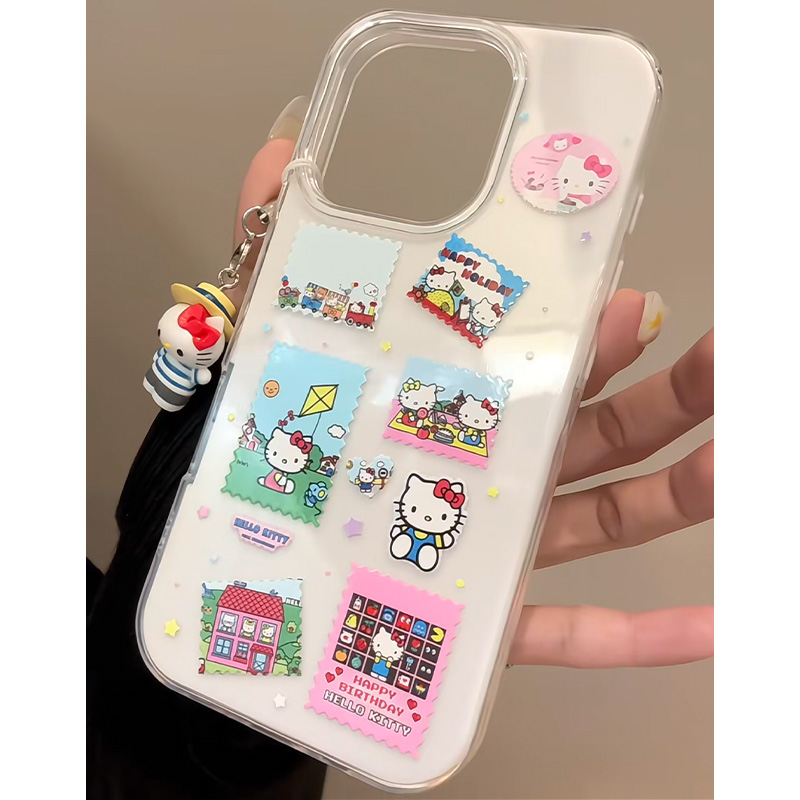 拼图凯蒂猫适用iPhone16pro手机壳13苹果15promax可爱12/11华为mate60新款p70挂坠vivo小米14红米k70荣耀oppo