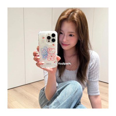 趣味小清新凯蒂蝴蝶手机壳防摔