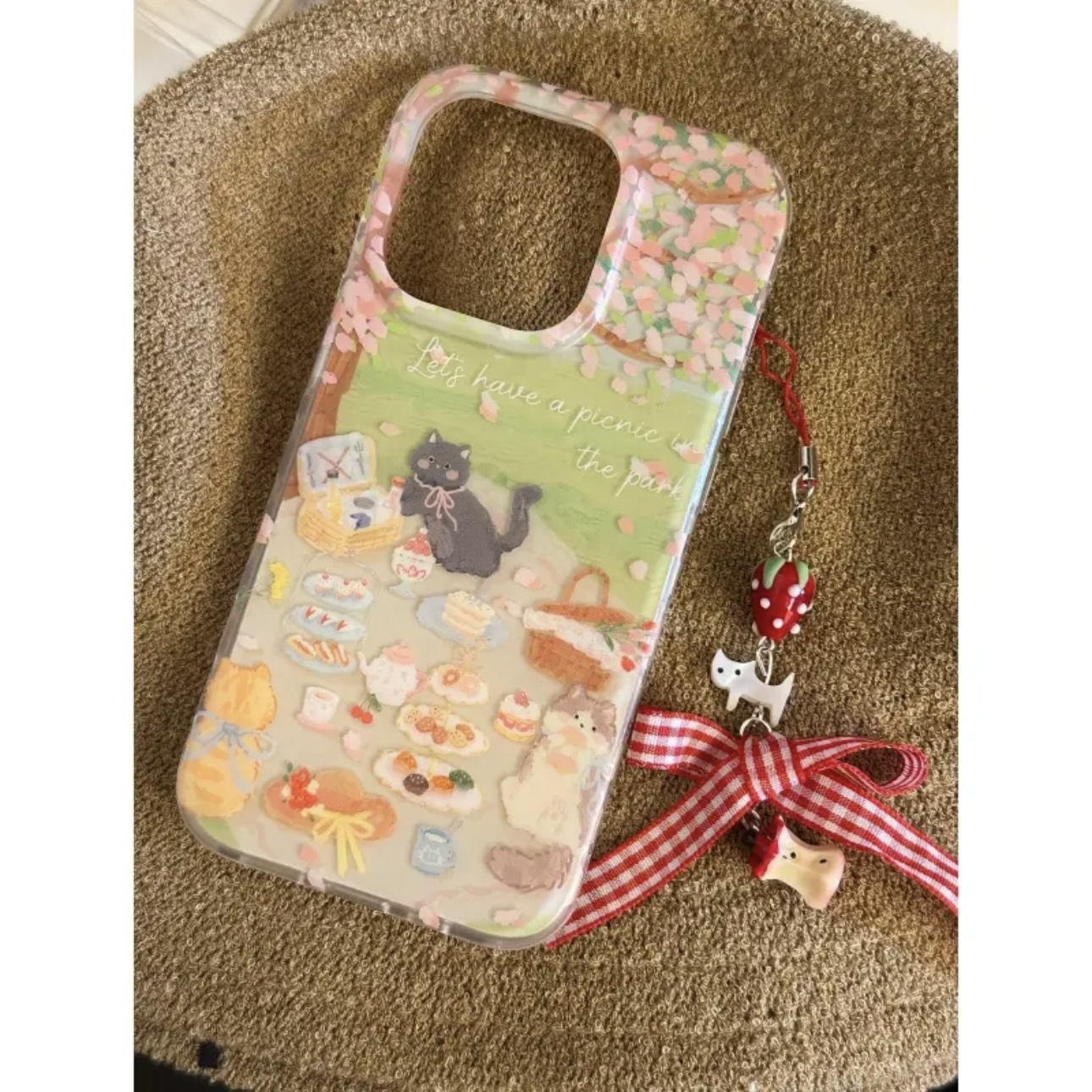 趣味可爱挂坠猫咪手机壳防摔