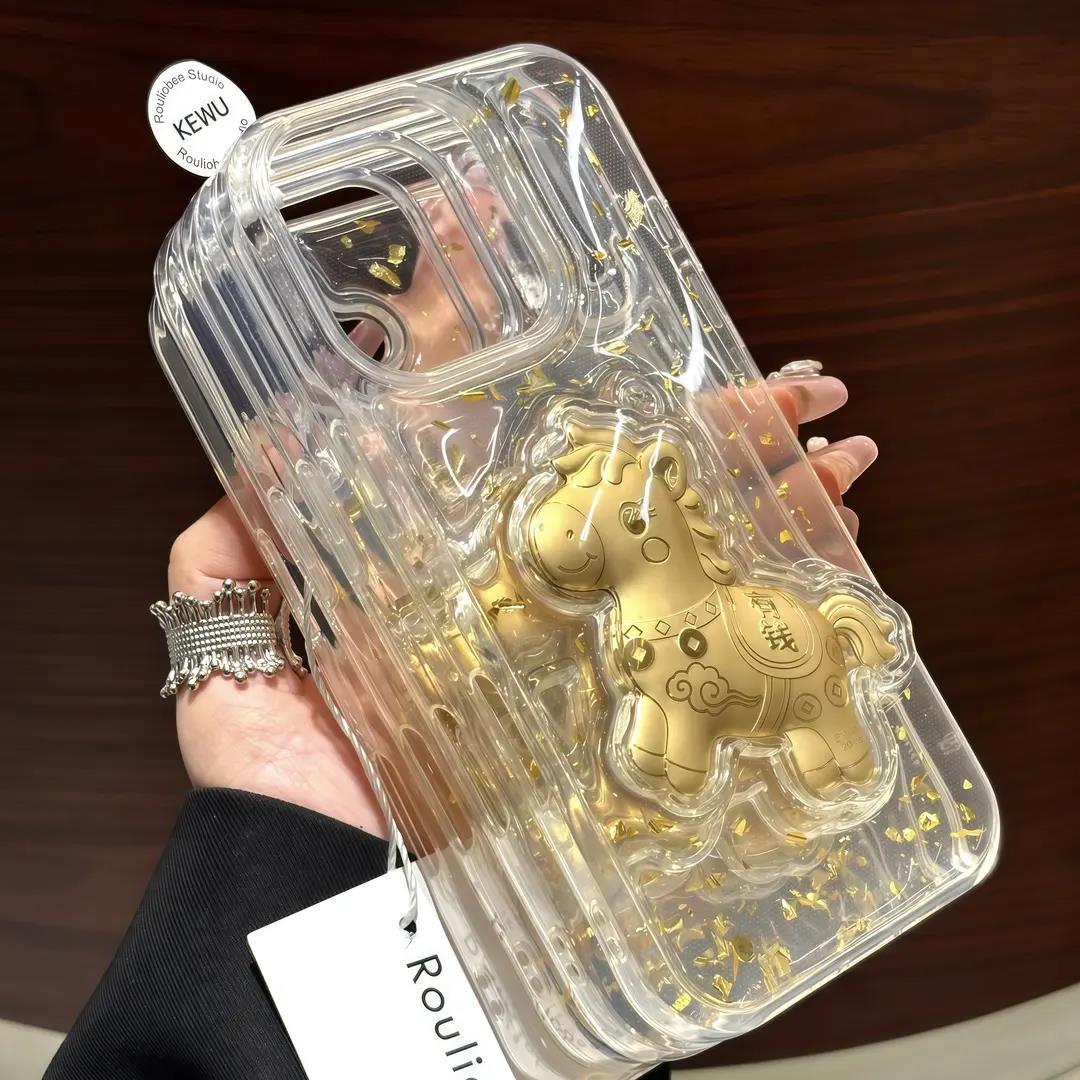 马上有钱金箔滴胶适用苹果iPhone17promax手机壳新款16promax爆款14plus创意13潮流15PRO防摔12保护套11男女