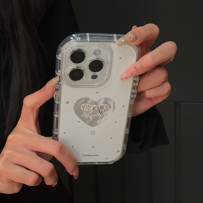 闪钻蝴蝶结适用苹果15promax手机壳iphone16pro泡芙羽纱12华为mate70新款17卡通vivo小米14红米k80荣耀oppo11