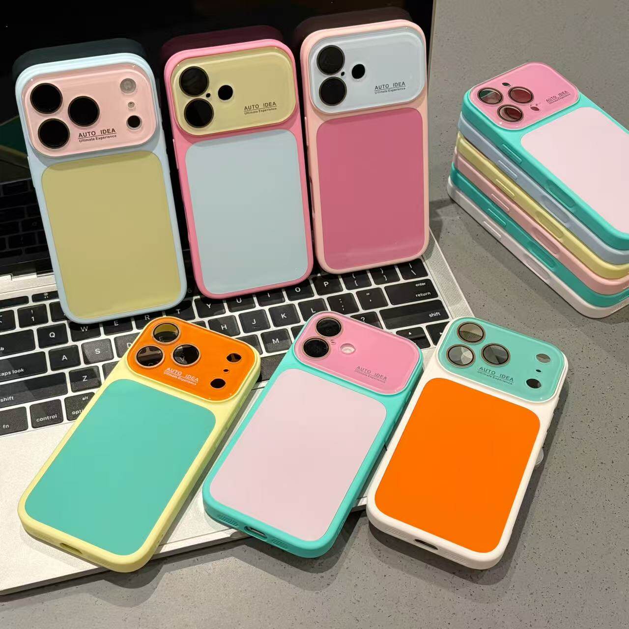 ins夏日多巴胺撞色秒变17适用苹果17promax手机壳iphone16pro新款15pro男女14镜头全包13网红17pm防摔保护套