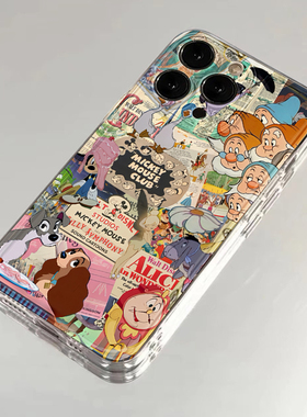 动漫报纸适用苹果15promax手机壳iphone16/12卡通mate60红米note13防摔小米14华为pura70荣耀软壳vivoppo新款
