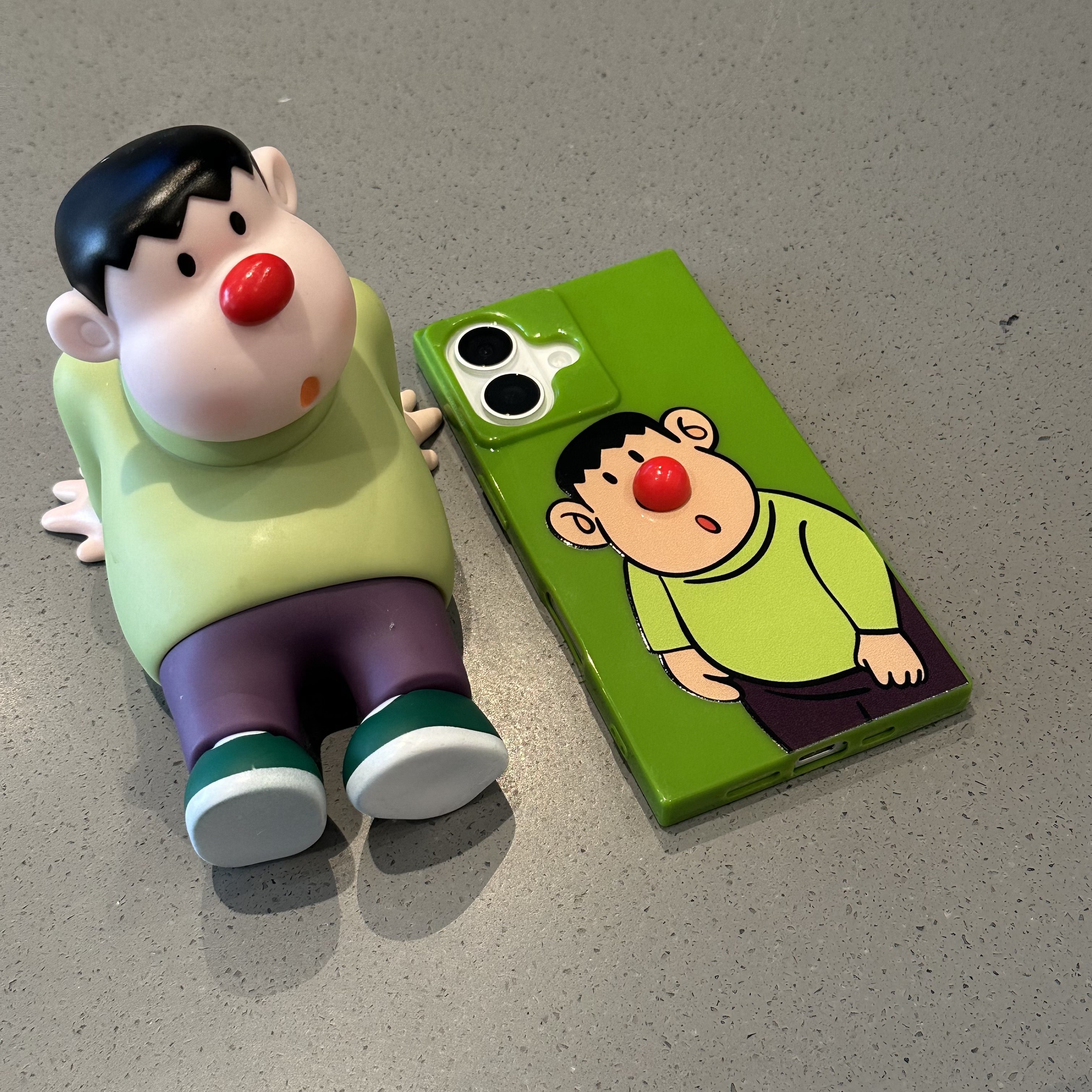 趣味个性胖虎插画方块手机壳