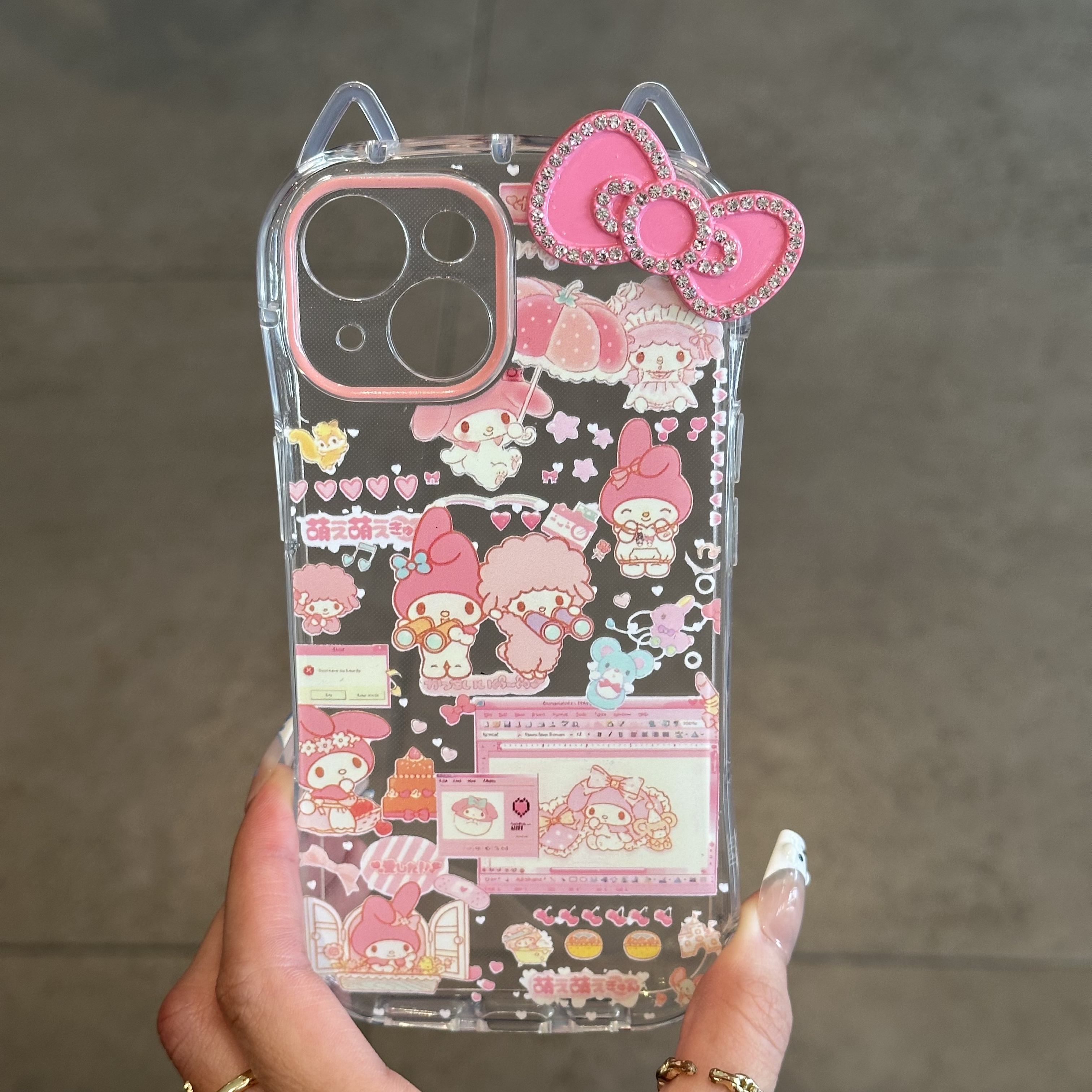 可爱少女心美乐蒂猫耳朵手机壳