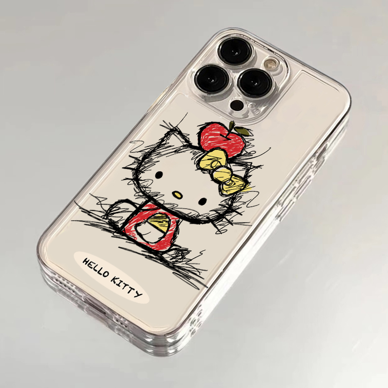 素描线条kt适用iphone16promax手机壳14苹果13透明12华为mate70卡通vivox200小米15防摔oppo软壳红米k80荣耀