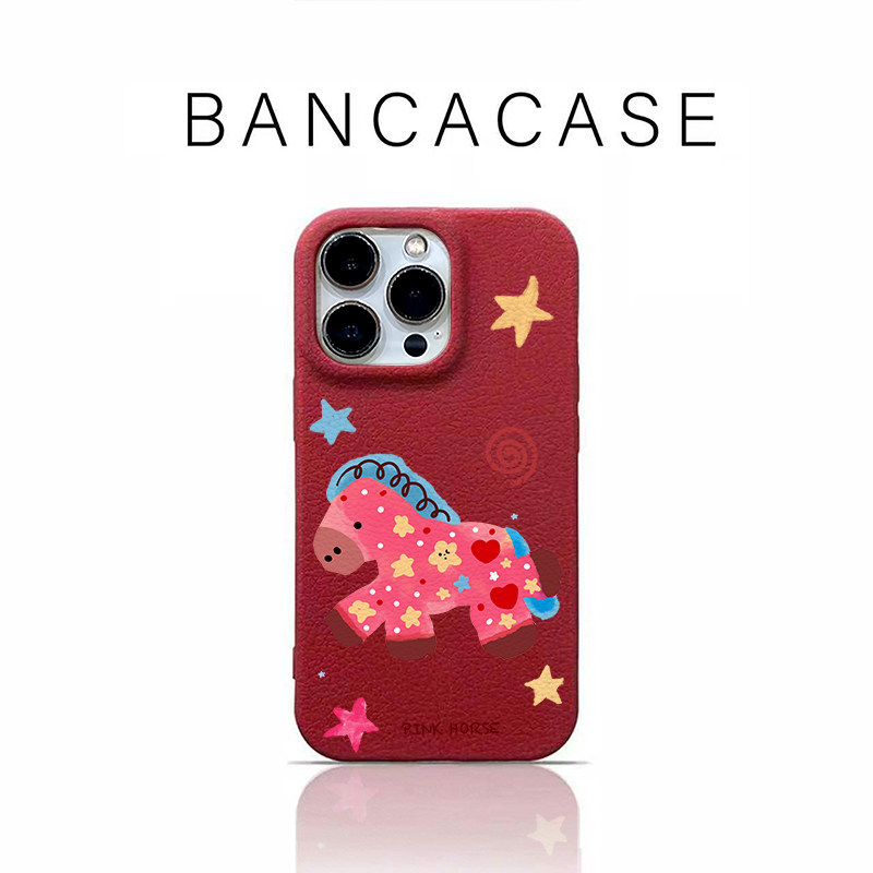 粉红小马适用苹果17promax手机壳iPhone16pro新款15华为p70保护套12创意13防摔14小米17皮纹壳vivoppo荣耀400