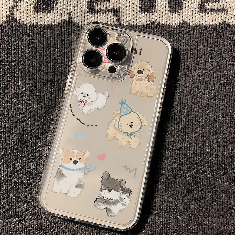 超萌狗狗适用苹果16promax手机壳iphone15新款mate60透明14红米note13防摔k70小米华为pura70软壳vivoppo荣耀