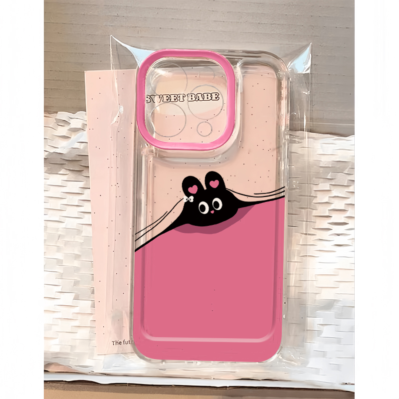 趴趴兔子适用iPhone16promax手机壳14苹果13透明12华为mate70卡通vivox200小米15防摔oppo软壳红米k80荣耀300