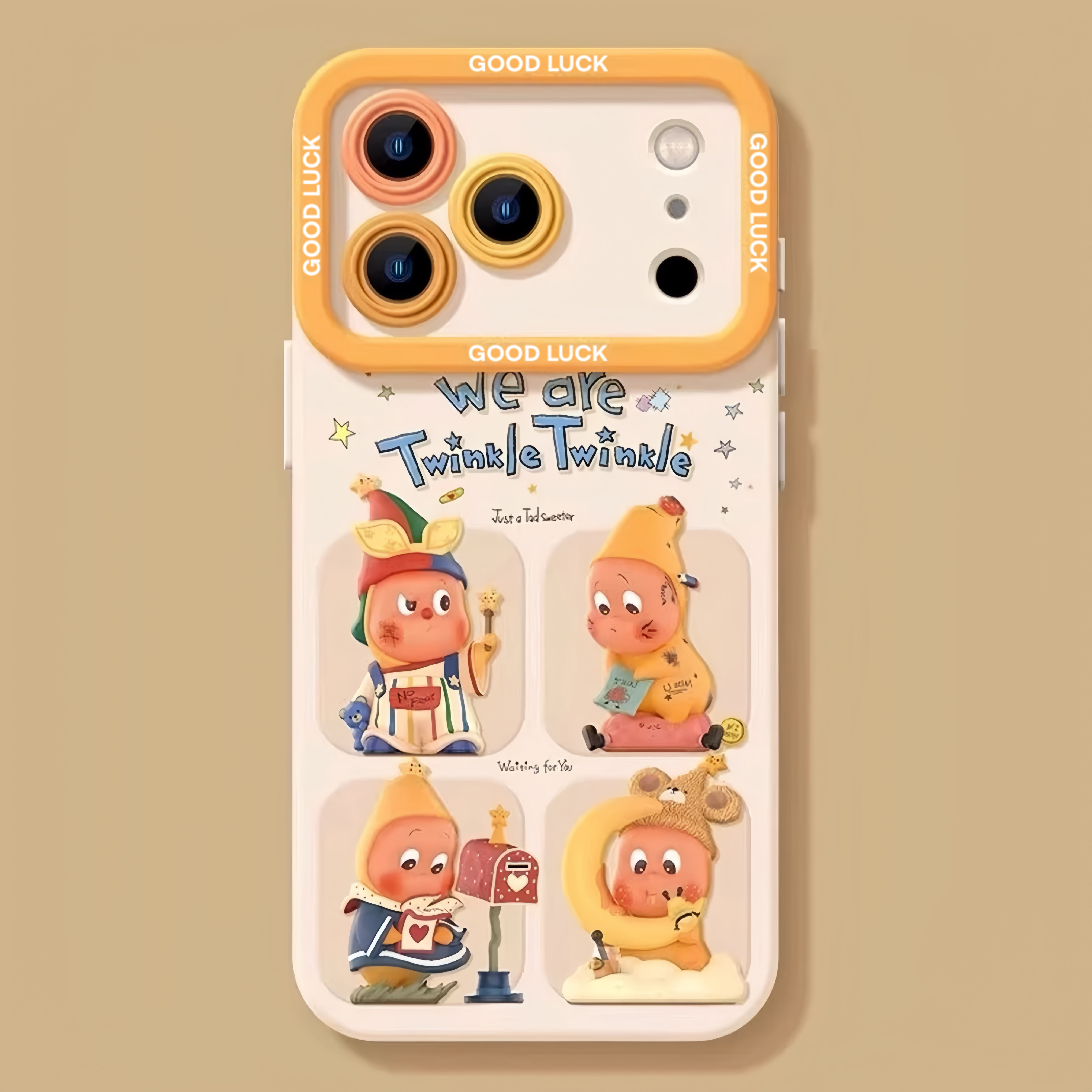 四宫格星星人适用苹果16promax手机壳iPhone15卡通14promax可爱13创意12个性11白色磨砂天使眼17promax闺蜜款