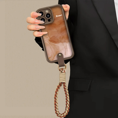 腕带挂绳美拉德新款手机壳防摔