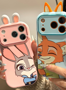 情侣卡通适用iPhone16pro手机壳13苹果15promax可爱12女11华为p70新款17尼克vivox200小米14红米k80荣耀oppo