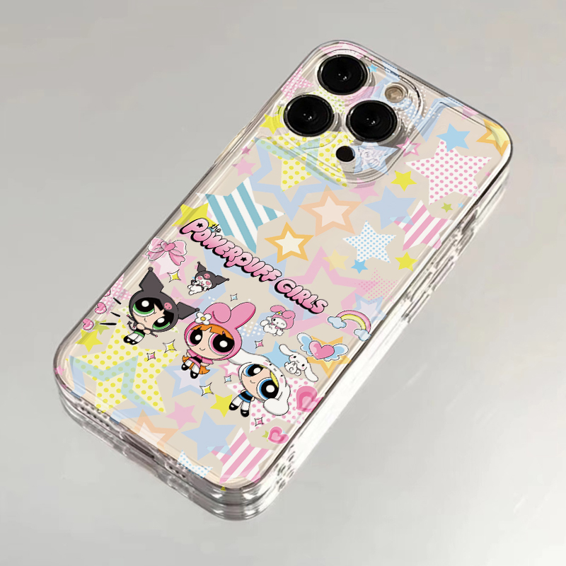 星星小女警适用iphone16promax手机壳14苹果13透明12华为mate70卡通vivox200小米15防摔oppo软壳红米k80荣耀